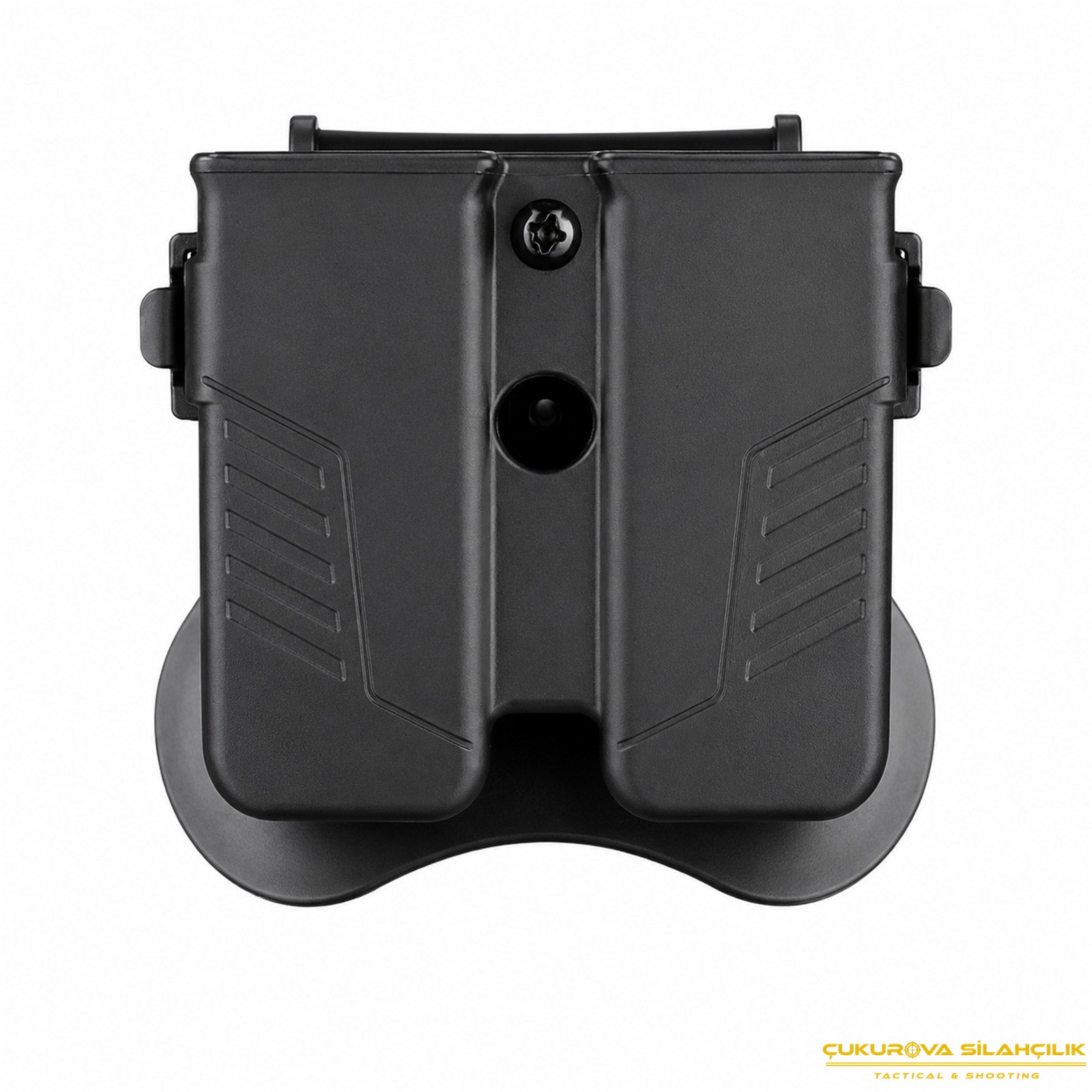 Amomax Universal İkili Tabanca Şarjör Kılıfı 9 Mm, .40, .45