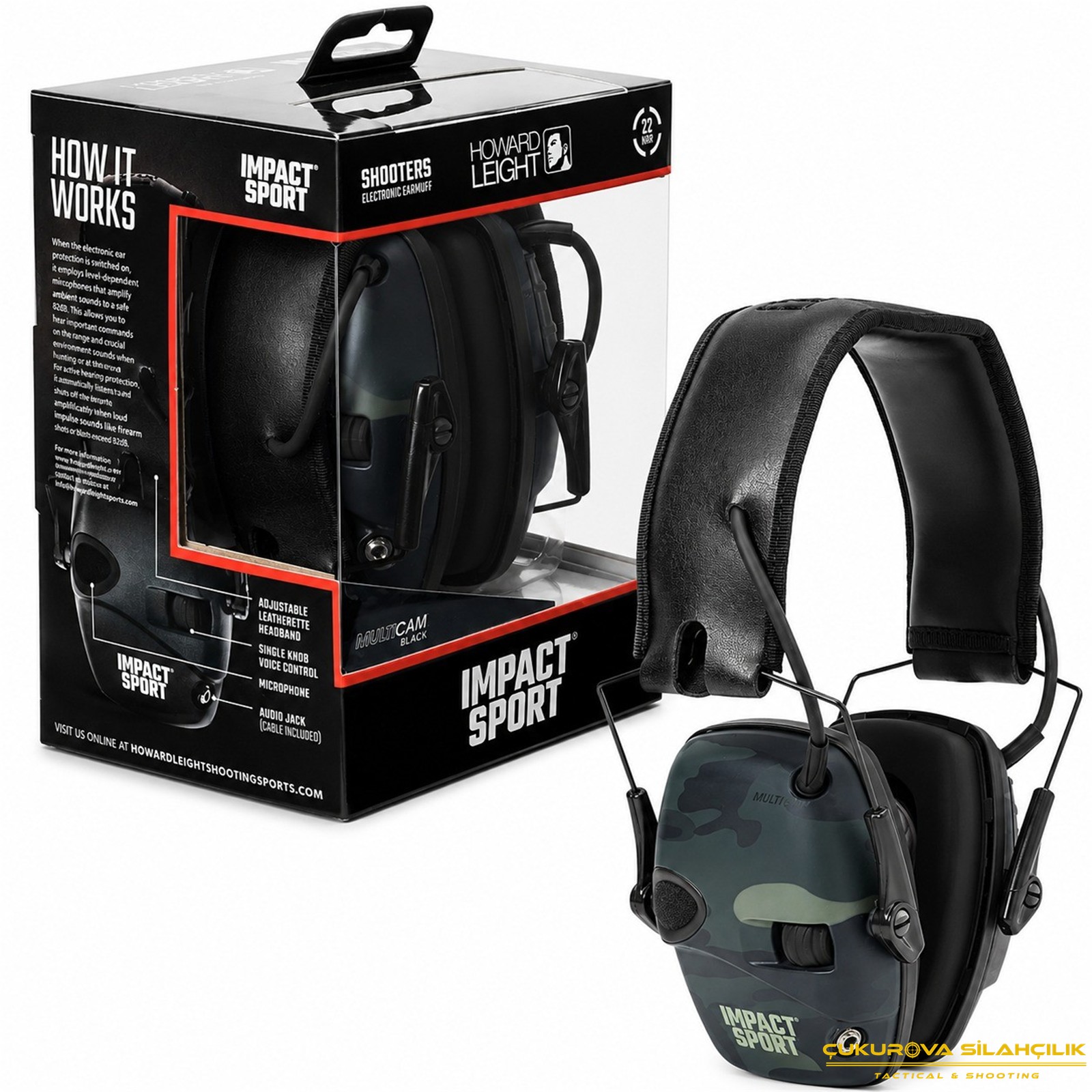 Howard Leight by Honeywell Impact Sport Sound Multicam Black Elektronik Atış Kulaklığı