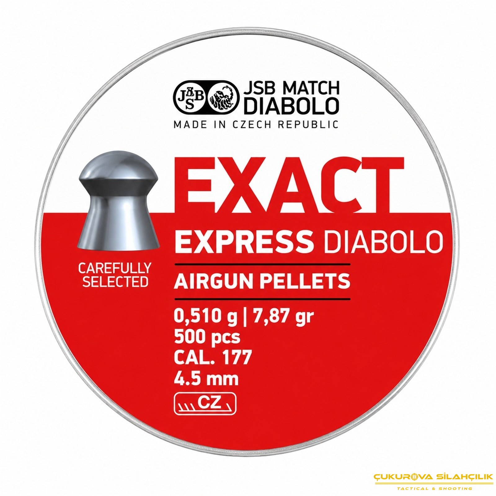 JSB Exact Express Diabolo Havalı Saçma 4.52 Mm. 500 Adet