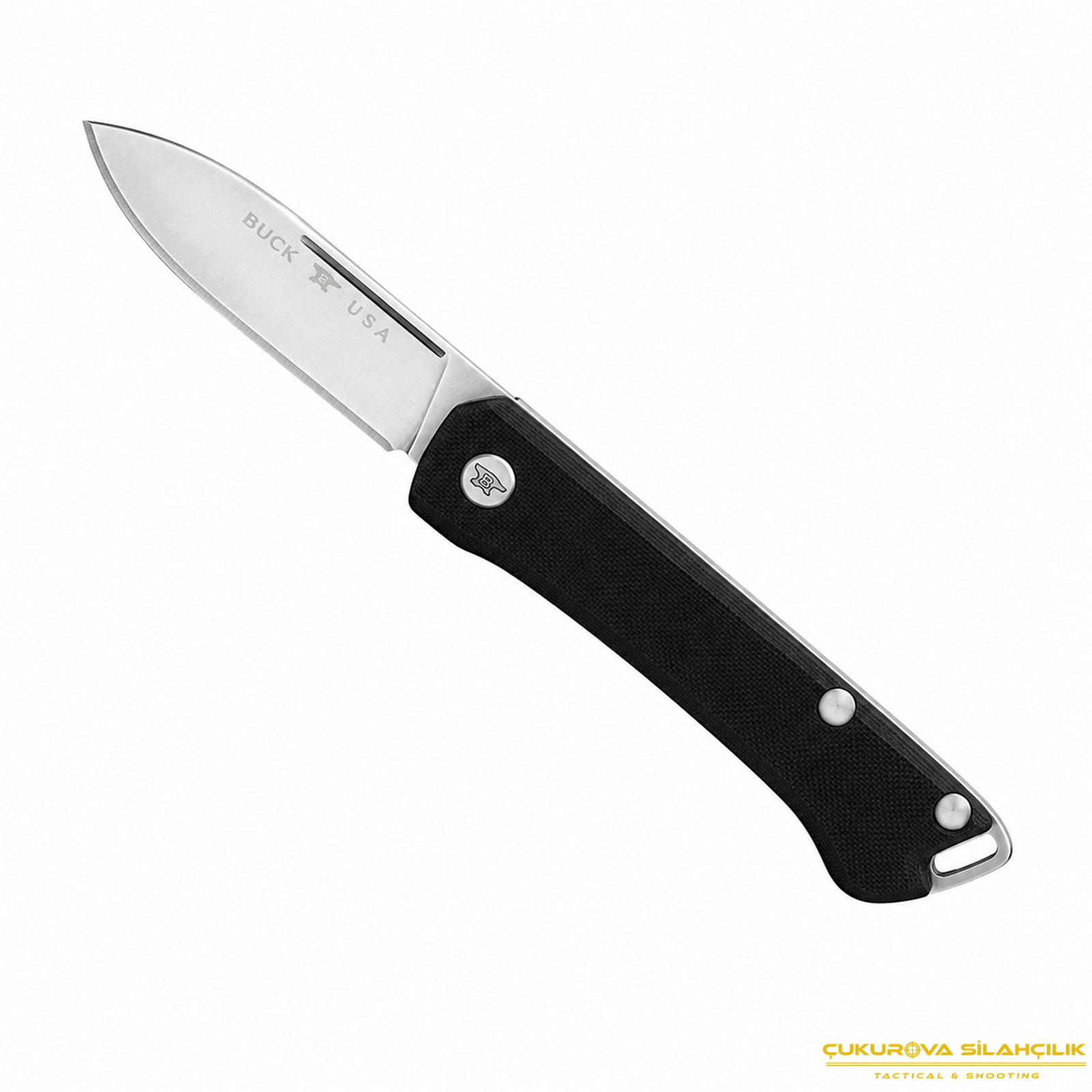 Buck 250 Saunter Geniş Ağız Bıçak Siyah