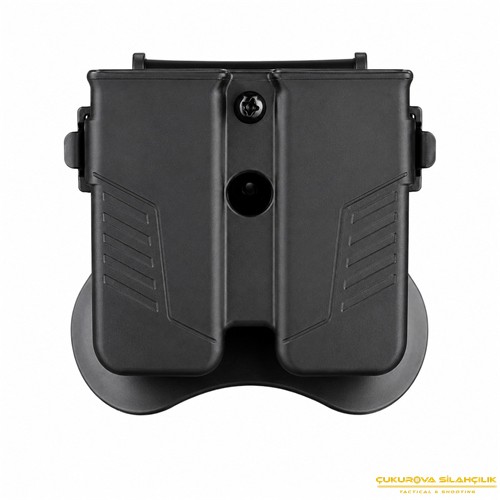 Amomax Universal İkili Tabanca Şarjör Kılıfı 9 Mm, .40, .45