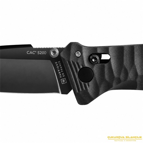 TB Outdoor CAC S200 G10 Saplı Plain Edge Çakı Siyah