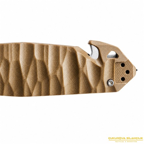 TB Outdoor CAC S200 PA6 Saplı Serrated Çakı Kahverengi