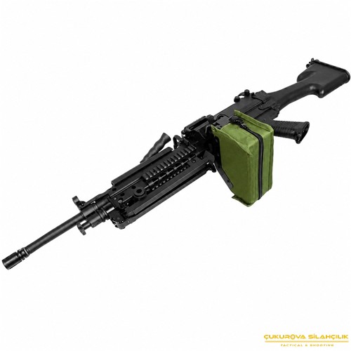 S&T FN M249 SAW E2 Airsoft AEG Tüfek Siyah Tambur Şarjörlü