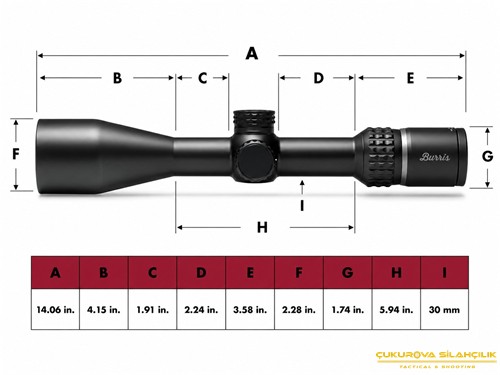 Burris Veracity 3 - 15 x 50 Mm. Low ZStop Ball E1 FFP Tüfek Dürbünü