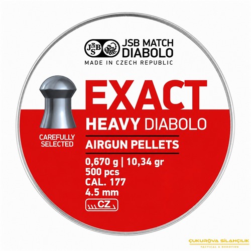 JSB Exact Heavy Diabolo Havalı Saçma 4.52 Mm. 500 Adet