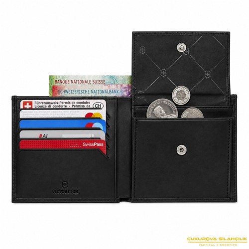 Victorinox 611571 Altius Alox Deluxe Bifold Cüzdan Siyah